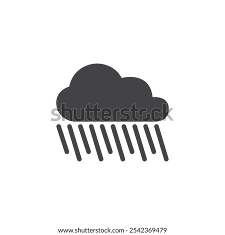 Rain icon Symbol mark in filled style