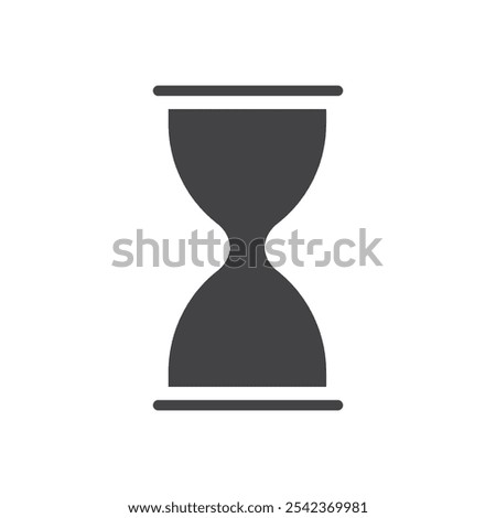 Hourglass icon Symbol mark in filled style