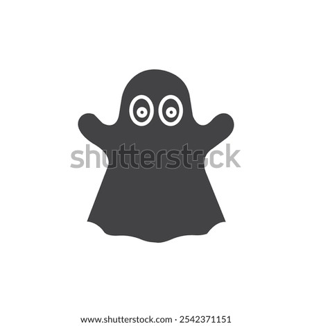 Ghost icon Symbol mark in filled style