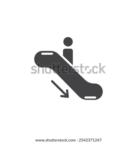 Escalator icon Symbol mark in filled style