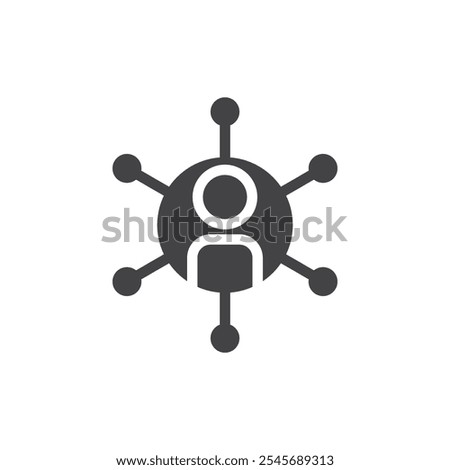 Affiliate marketing icon Symbol mark in filled style