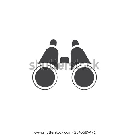 Binoculars icon Symbol mark in filled style