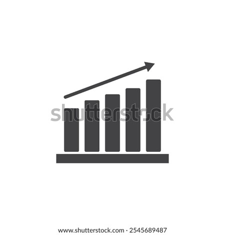 Bar chart icon Symbol mark in filled style