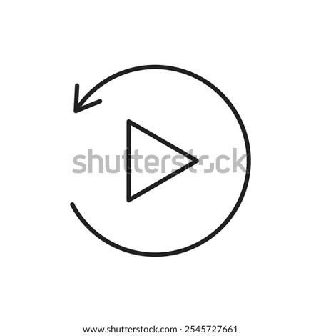 Playback icon Simple thin outline