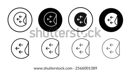 peel off sticker icon Simple thin outline