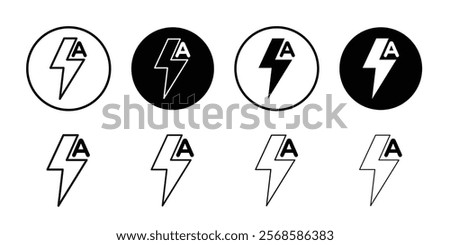 auto flash icon Simple thin outline