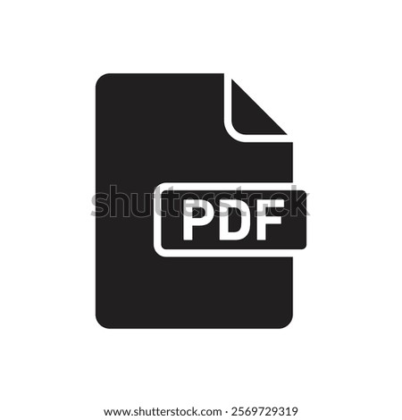 PDF file icon Line Art Logo set