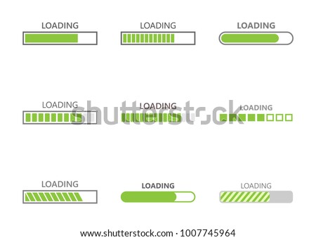 loading bar progress icons, load sign vector illustration