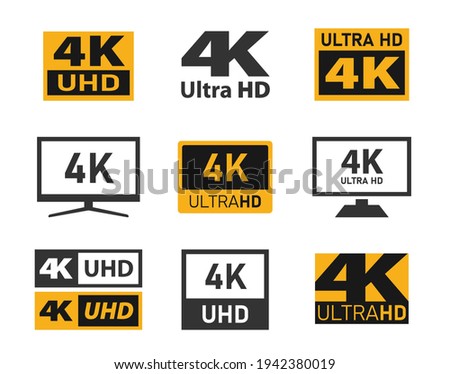 4k UHD display resolution icons, 4k Ultra Hd screen specifications