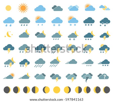 Vectors Cloud Weather Icons | Download Free Vector Art | Free-Vectors