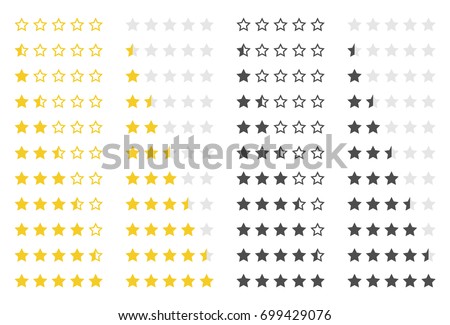 rating stars set