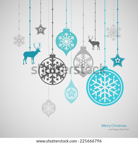 Christmas decorations. Vector set of snowflakes. New Year background Stock foto © 