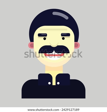 Mustache man icon for your artwork