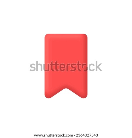 3d Realistic Bookmark Icon vector illustrations