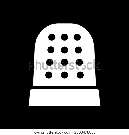 Thimble icon. Protective metal thimble for sewing. Vector Illustration