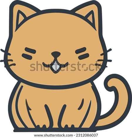 This vector artwork showcases a cat with a magnetic charm and an abundance of cuteness, making it hard to resist its appeal.
