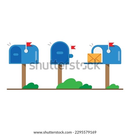 Mailbox Icon Set Vector Design.