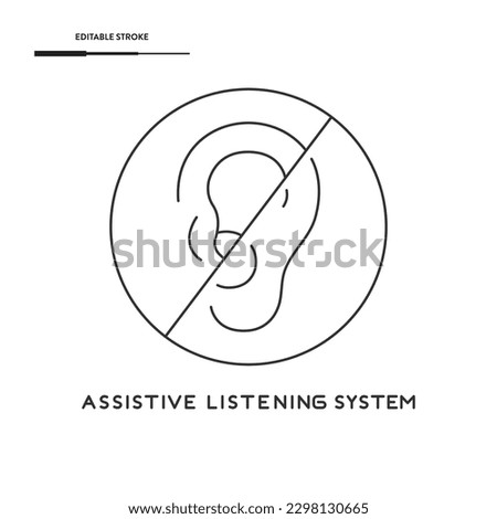 Assistive Listening System Icon Vector Design.