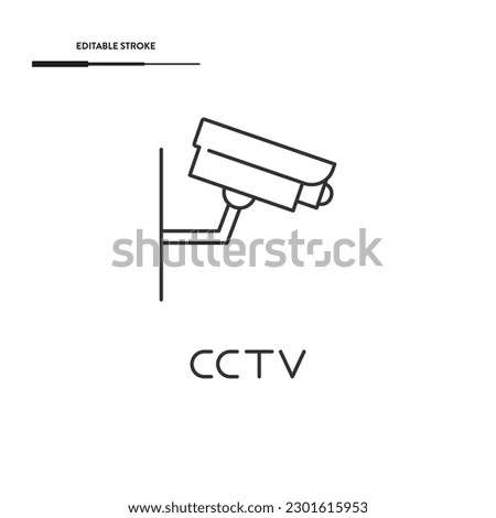 CCTV Line Icon Vector Design.