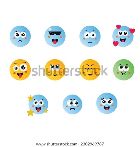 Emoji Icon Set Vector Design.