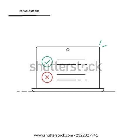 Laptop Line Icon Vector Design.