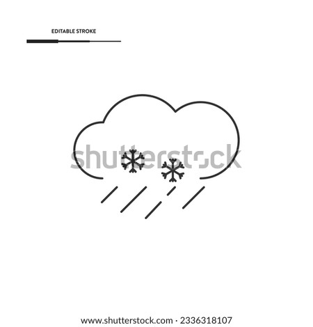 Sleet Line Icon Vector Design.