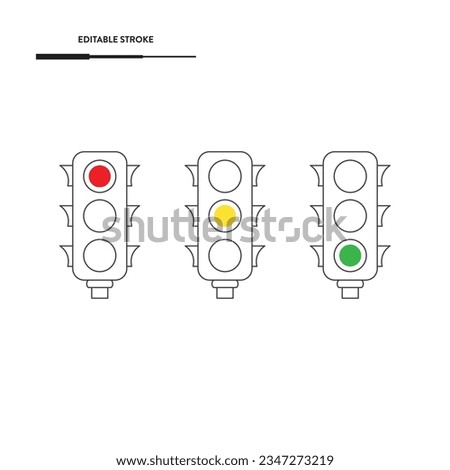 Traffic Lights Icon Set Vector Design.