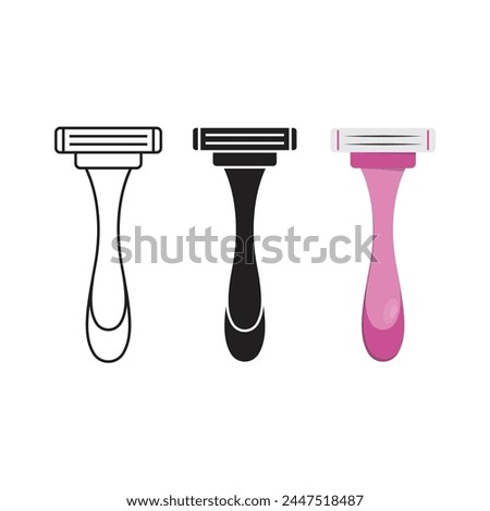 Razor Icon Set Vector Design.