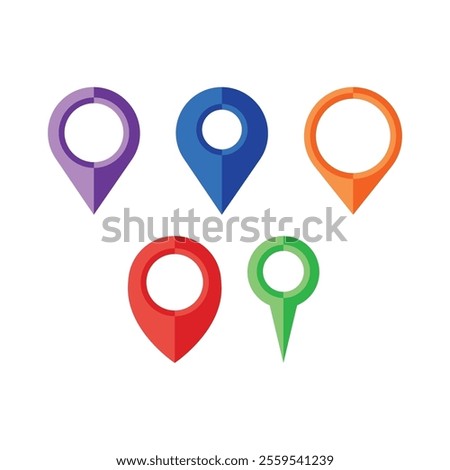 Map Pin Icon Set Vector Design.