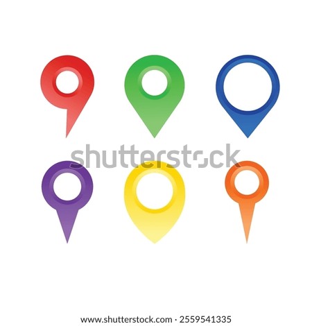 Map Pin Icon Set Vector Design.