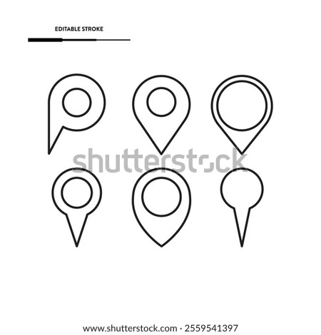 Map Pin Icon Set Vector Design.