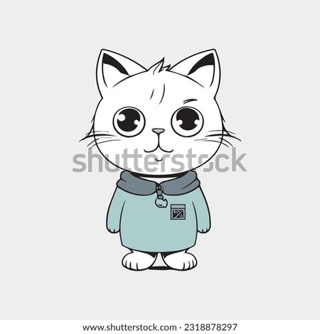 Rolex cartoon character of a cat T-shirt design graphic vector
