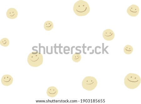 Vector of yellow feel good faces white background. The hapiness and positive energy concept, can be used for artwork, card, backdrop, postcard, wallpaper.