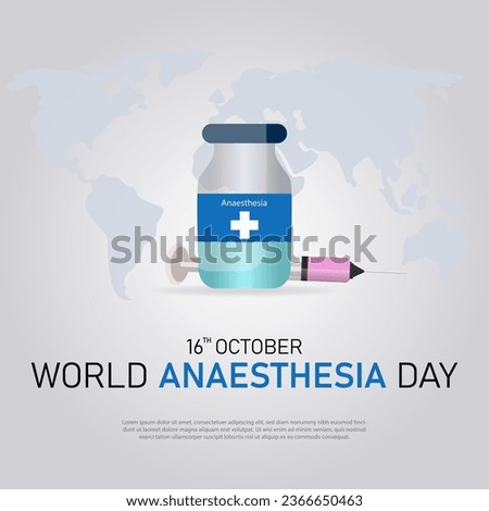 Anesthesia Day, also known as World Anesthesia Day, commemorates the anniversary of the first successful demonstration of anesthesia.