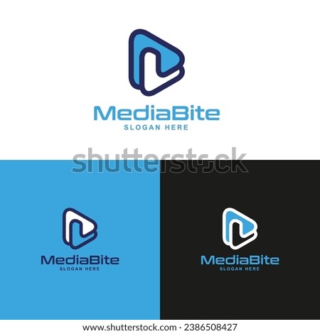 Movie Clip, Tech, book, Clip Logo iocn , Play Media Logo icon, Movie, media festival logo icon for creative brand identy