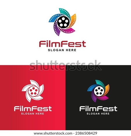 Movie Clip, Tech, book, Clip Logo iocn , Play Media Logo icon, Movie, media festival logo icon for creative brand identy
