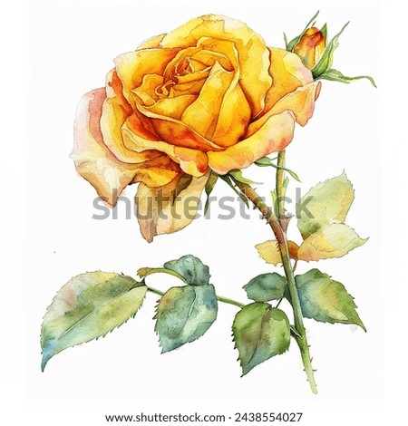 Similar – Image, Stock Photo Yellow rose in detail