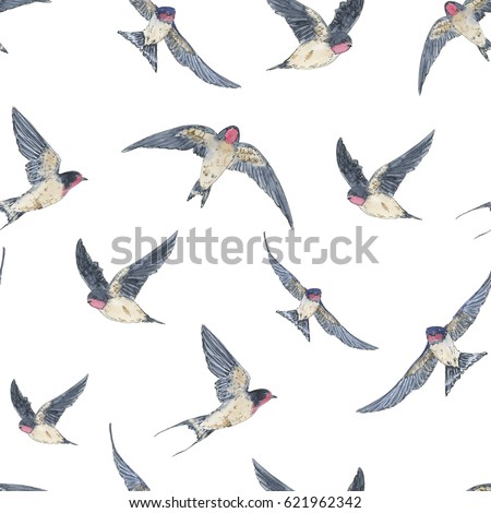 Similar – Image, Stock Photo Flying swallow bird. Ink black and white drawing