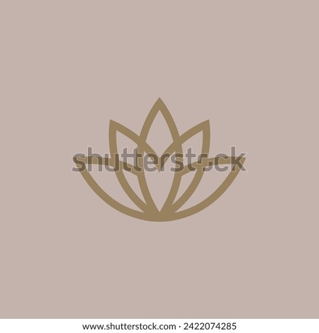  Lotus flower logo beauty vector illustration. - Nature symbol design template.