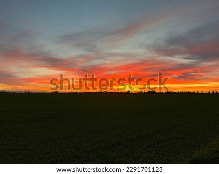 Similar – Image, Stock Photo Intense sunset at the coast of Reykjavik, Iceland