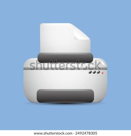 Photo printer icon. 3d printer . Isometric of photo printer vector icon for web design. old printer