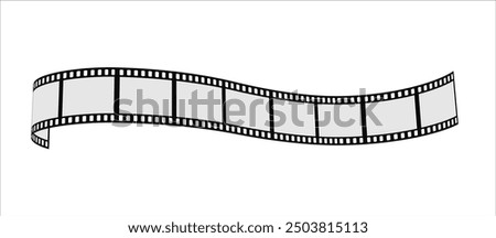 MOVIE, PHOTOGRAPHY film strip ISOLATED ON WHITE BACKGROUND. Film Strip. 3D. Film, Camera, Film Reel.
