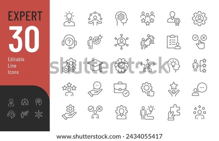 Expert Line Editable Icons set. Vector illustration in modern thin line style of leisure and hobbies related icons: party, concert, outdoor recreation, and more. Pictograms and infographics for mobile