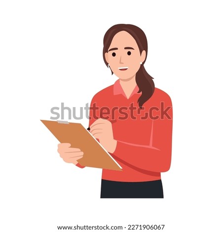 Similar – Image, Stock Photo girl holding pen writing book study learning digital internet video online computer laptop at home.