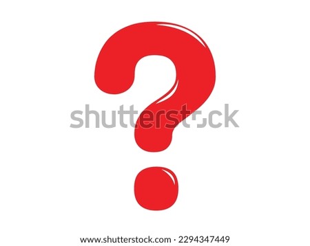 Question Mark Point Red Glossy Symbol Business Render Graphic