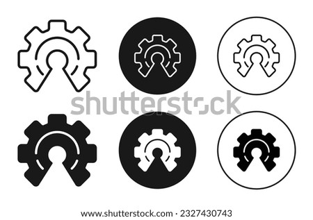 Open source code or software line icon set. Opensource network interoperability vector symbol in black color.