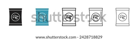 Green Packaging Vector Icon Set. Eco-Friendly Container Vector Symbol for UI Design.