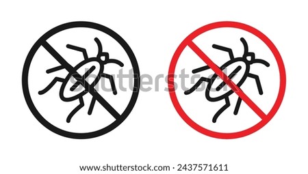 Insect Infestation Control Vector Icon Set. Bug Management vector symbol for UI design.