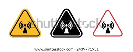 Non-Ionizing Radiation Hazard Warning. X-Ray and Infrared Safety Caution. Radiation Zone Alert Sign