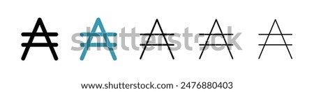 Austral black sign vector collection